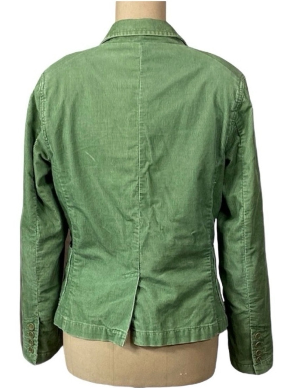 VTG J.Crew Green Choudhry Cotton Blazer Jacket Women’s Size PS Made in Macau - Picture 4 of 14